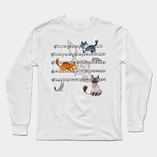 Cats music Long Sleeve T-Shirt